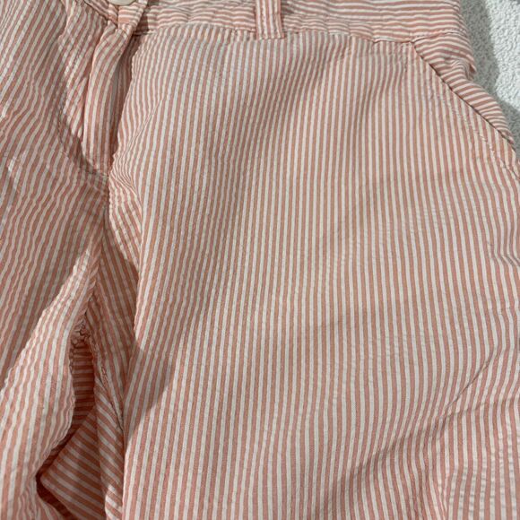 Crown & Ivy Seersucker Cropped Pants Womens 4 Pink White - Picture 8 of 9